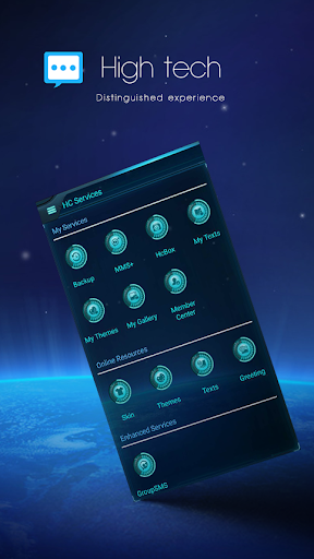 Handcent NextSMS Skin HighTech - Image screenshot of android app