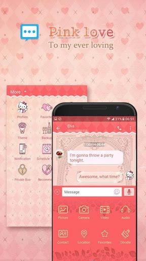 Handcent Skin(Pink Love) - عکس برنامه موبایلی اندروید