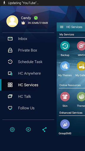 Handcent NextSMS Skin Style 8 - Image screenshot of android app
