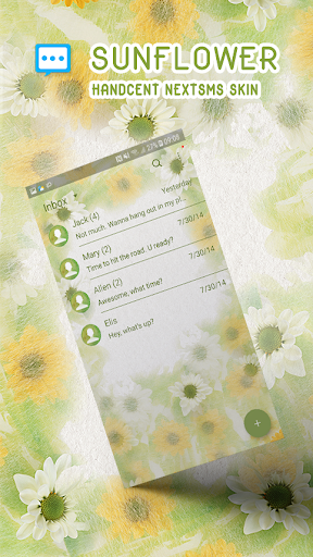 Sunflower skin for Next SMS - عکس برنامه موبایلی اندروید