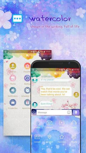 Water color Next SMS Skin - Image screenshot of android app