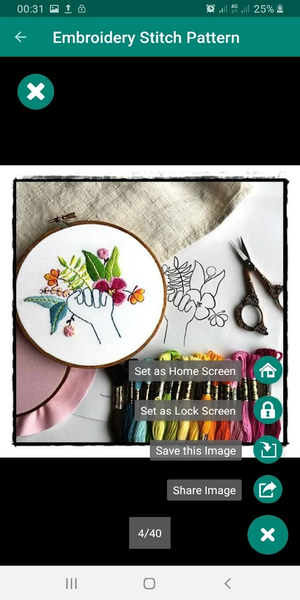 Hand Embroidery Stitch Pattern - عکس برنامه موبایلی اندروید