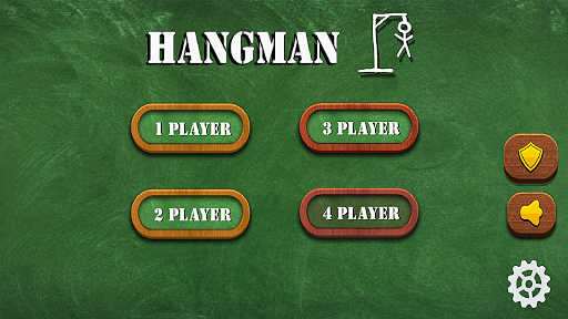 Hangman 1 2 3 4 Players Puzzle - Gameplay image of android game
