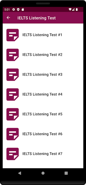 IELTS Listening - IELTS Test - عکس برنامه موبایلی اندروید