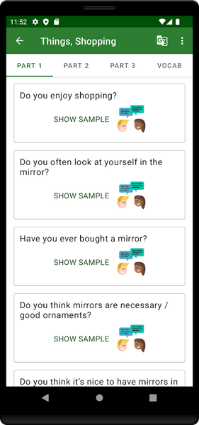 IELTS Speaking - IELTS Test - عکس برنامه موبایلی اندروید