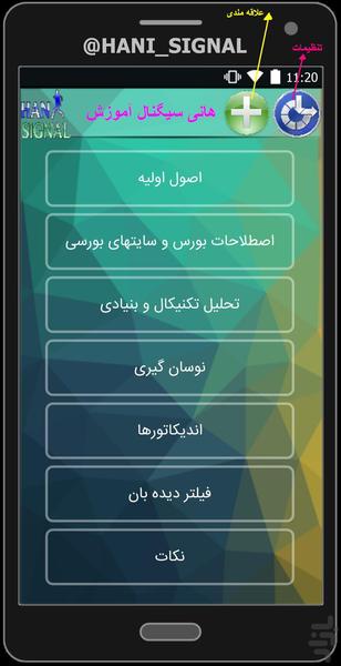 آموزش نوسان و تحلیل بورس(هانی) - عکس برنامه موبایلی اندروید