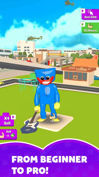 Lifting Hero 3D: Gym Clicker - Gameplay image of android game