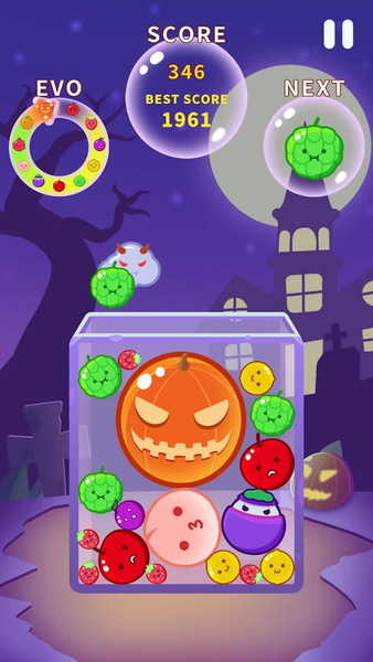 Merge Fruit - Watermelon game - Gameplay image of android game