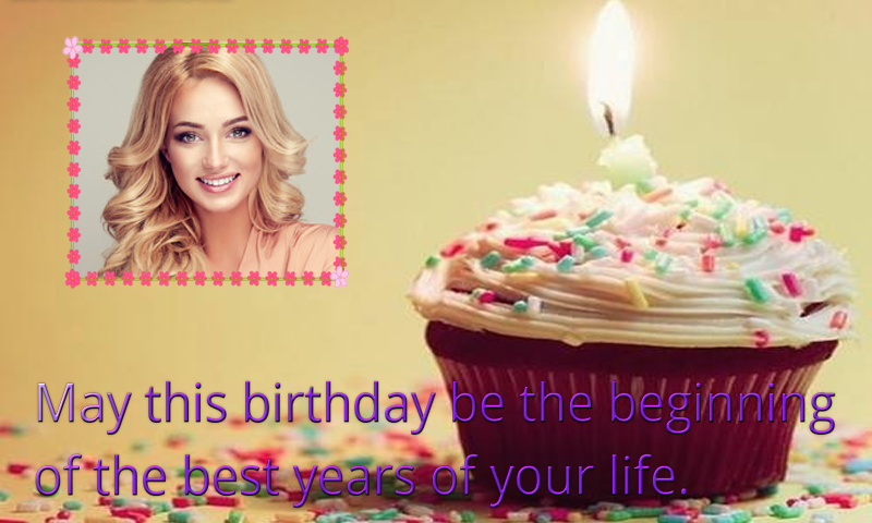 Happy birthday photo frame - Image screenshot of android app
