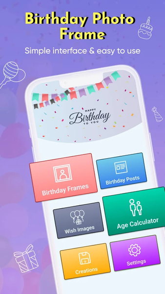 Happy Birthday Photo Frame - Image screenshot of android app