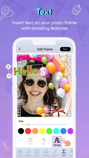 Happy Birthday Photo Frame - Image screenshot of android app