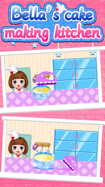 Bella's cake making kitchen - عکس بازی موبایلی اندروید
