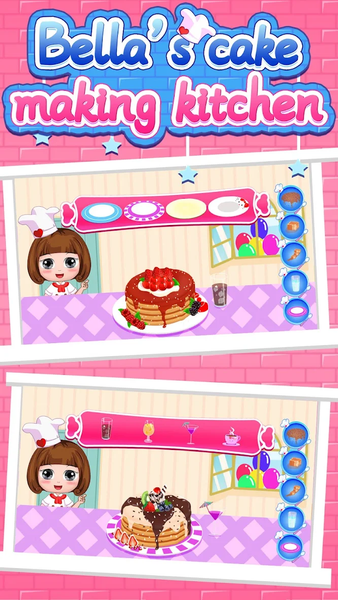 Bella's cake making kitchen - عکس بازی موبایلی اندروید
