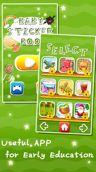 Baby educational stickers book - Gameplay image of android game