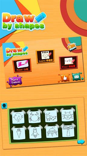 Draw by shape game for kids - عکس بازی موبایلی اندروید