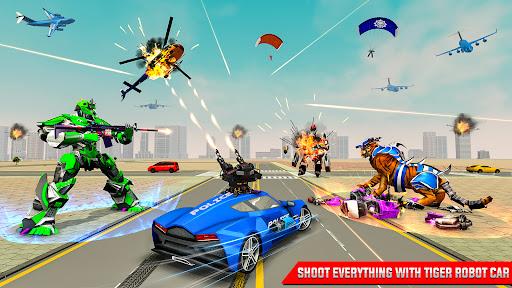 Police Tiger Robot Car Game ۳D - عکس بازی موبایلی اندروید