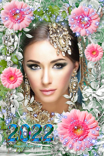 Lovely flower photo frame - Image screenshot of android app