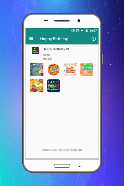 Happy birthday stickers - عکس برنامه موبایلی اندروید