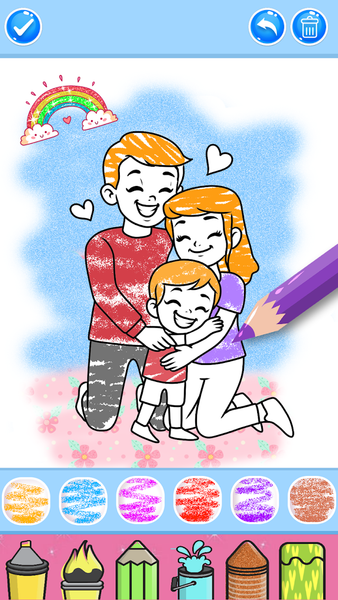 Family Drawing and Coloring - عکس برنامه موبایلی اندروید