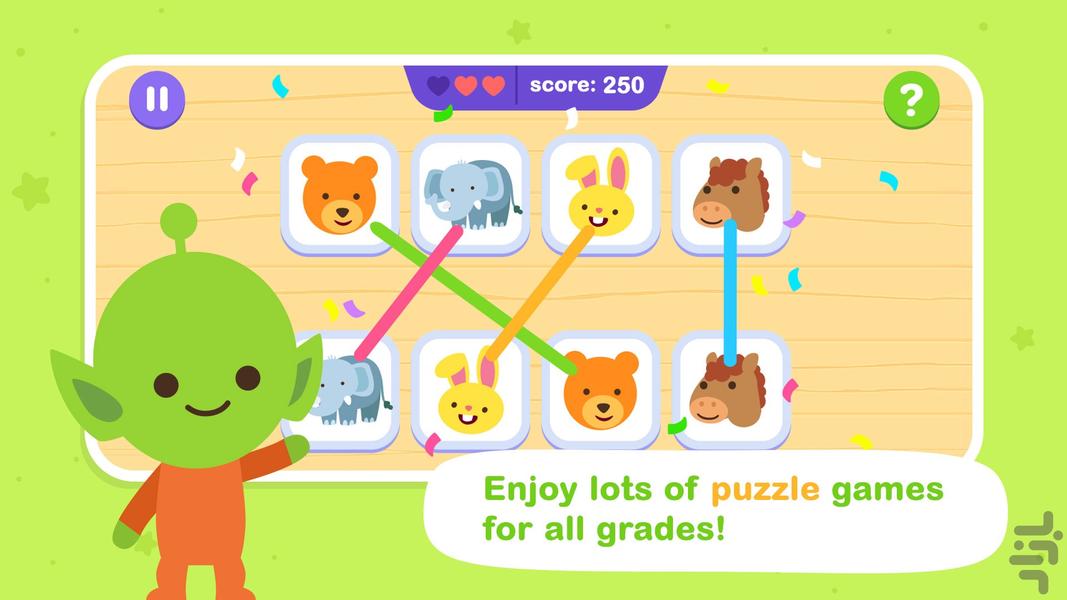دبستان شادی - آموزش انگلیسی کودکان - عکس بازی موبایلی اندروید