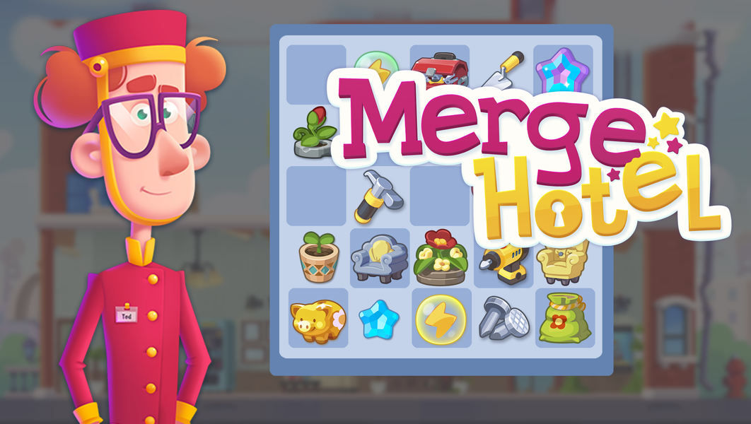 Merge Hotel: Hotel Games Story - Gameplay image of android game