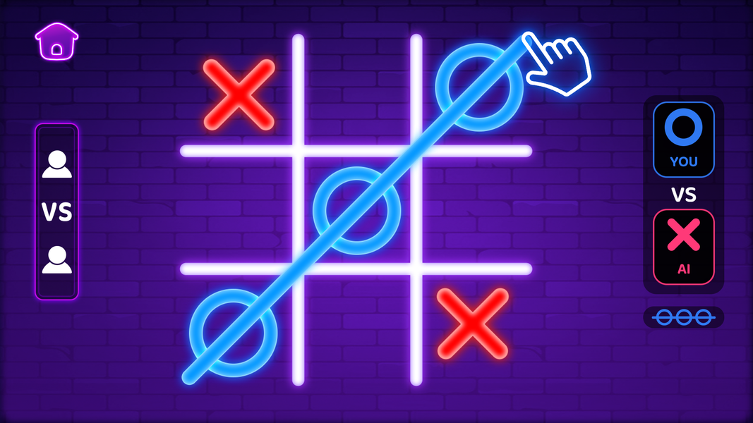 Tic Tac Toe-XO 2players games - عکس بازی موبایلی اندروید