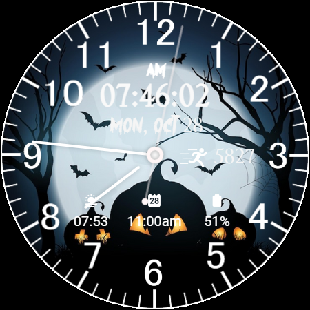 Spooky Halloween ClassicAnalog - Image screenshot of android app