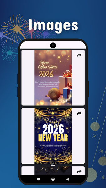 Happy New Year ۲۰۲۶ Wishes - عکس برنامه موبایلی اندروید