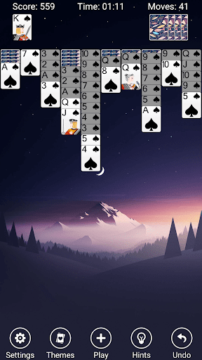 Spider Solitaire - Gameplay image of android game
