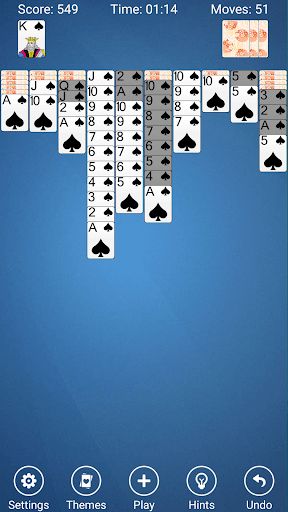 Spider Solitaire - Gameplay image of android game