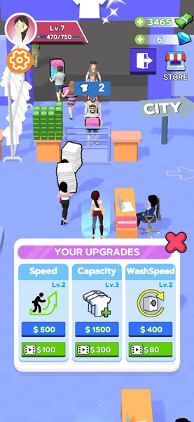 Laundry Tycoon - Business Sim - Gameplay image of android game