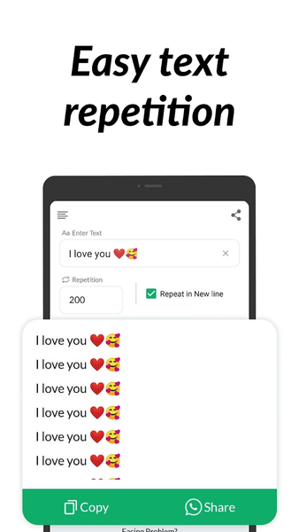 Text Repeater: Repeat Text 10K - Image screenshot of android app