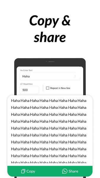 Text Repeater: Repeat Text ۱۰K - عکس برنامه موبایلی اندروید