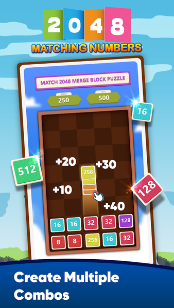 2048: Merge Number Puzzle - Gameplay image of android game