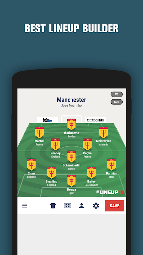 LINEUP11: Football Lineup - عکس برنامه موبایلی اندروید