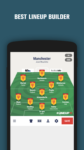 LINEUP11: Football Lineup - Image screenshot of android app