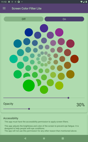 Screen Color Filter Lite - عکس برنامه موبایلی اندروید