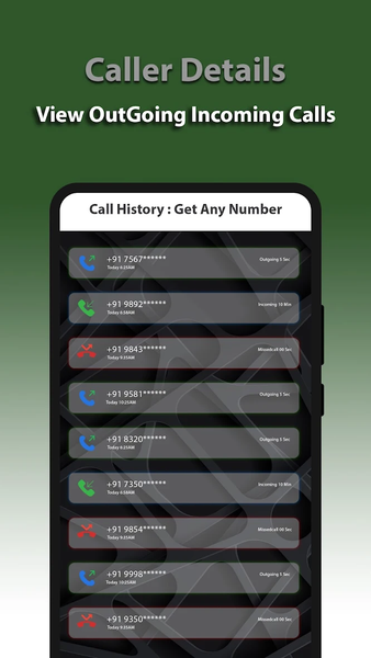 Call History Any Number Detail - عکس برنامه موبایلی اندروید