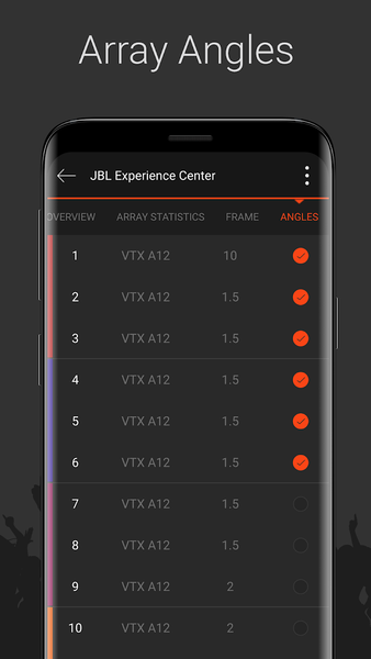 JBL ArrayLink - عکس برنامه موبایلی اندروید