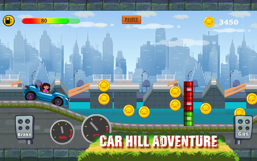 Car Hill Racing Little Girls - Image screenshot of android app