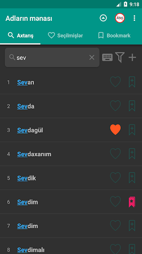 Adların mənası - Image screenshot of android app