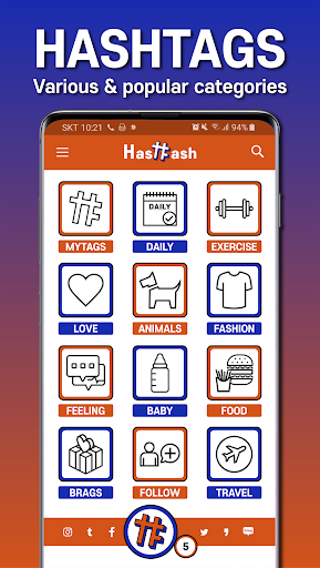 Hashash(instagram/twitter/SNS hashtag/tag) - عکس برنامه موبایلی اندروید