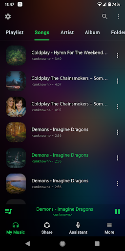 Music Player – پخش کنندهی موسیقی - عکس برنامه موبایلی اندروید