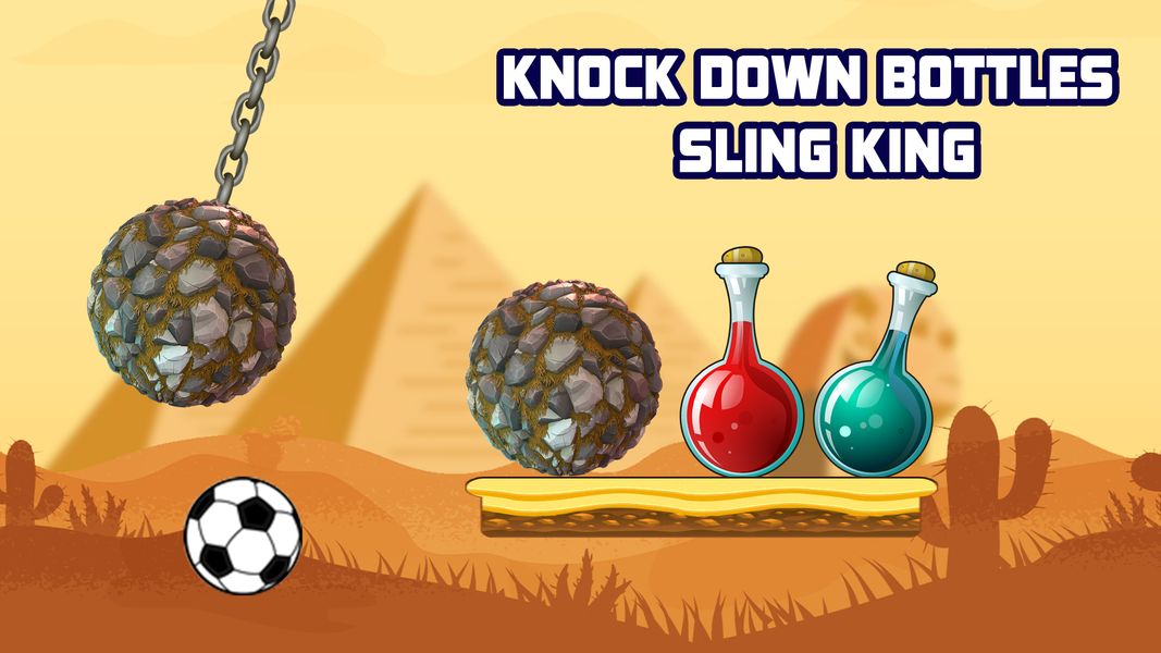 Knock Down Bottles Slingshot - عکس برنامه موبایلی اندروید