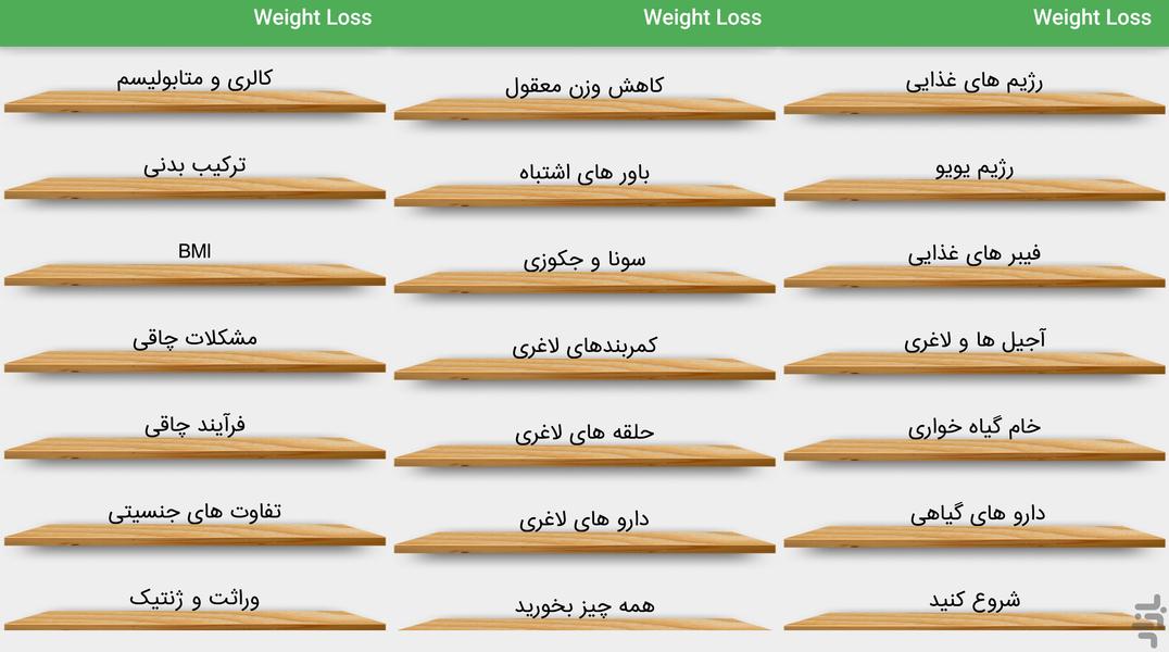 نرم افزار کاهش وزن اصولی - عکس برنامه موبایلی اندروید