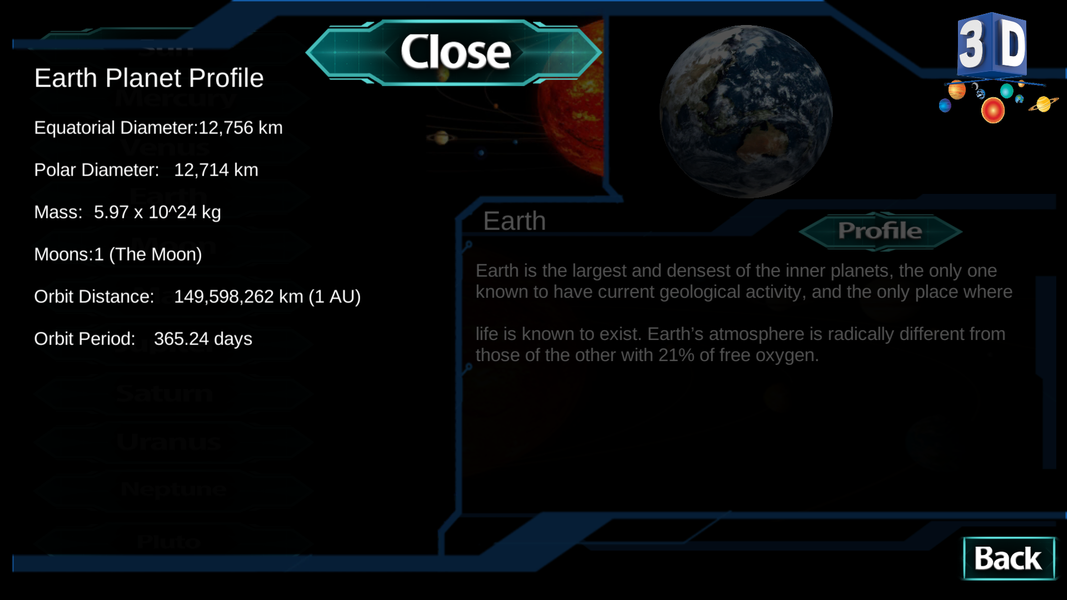 Solar System ۳D Interactive - عکس برنامه موبایلی اندروید