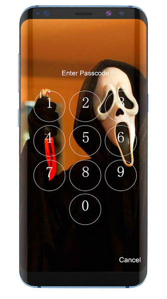 Ghost Face Lock Screen - Image screenshot of android app