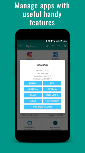 App Manager - Backup, Share & Uninstall Apps - عکس برنامه موبایلی اندروید