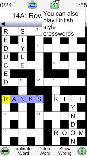 Barred Crossword - Gameplay image of android game