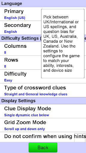 Crossword - Gameplay image of android game
